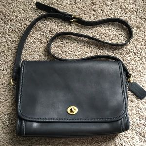 Vintage Coach Black Crossbody Purse